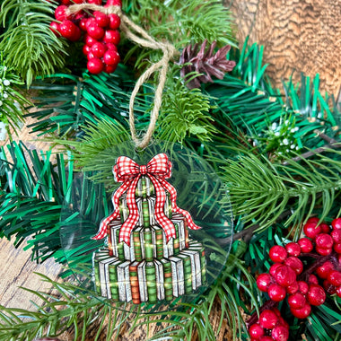 Christmas book tree ornament