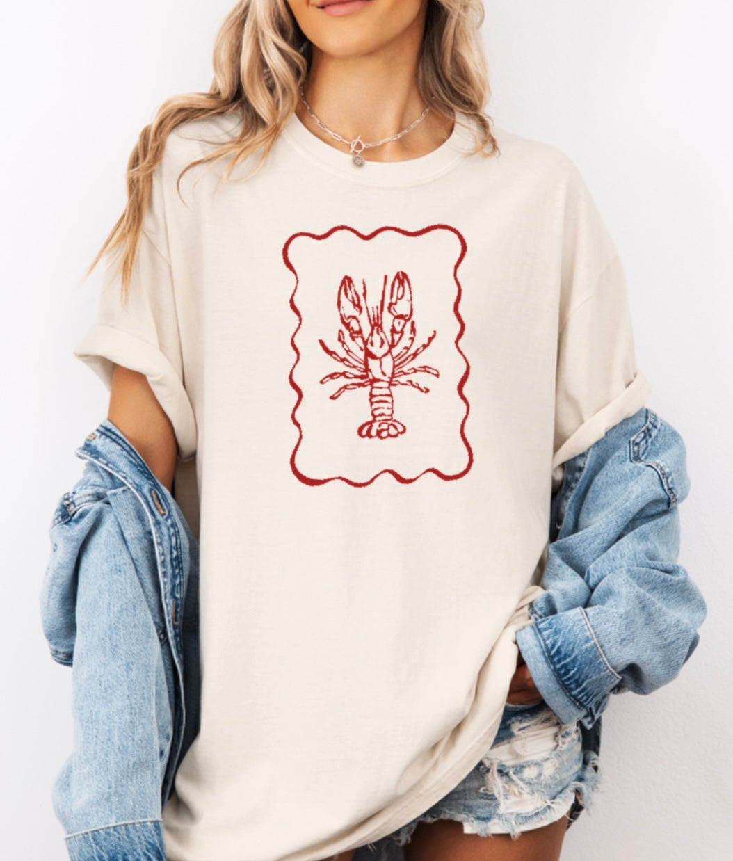 Lobster doodle t-shirt • comfort colors