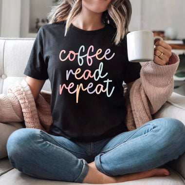 Coffee read repeat • large decal