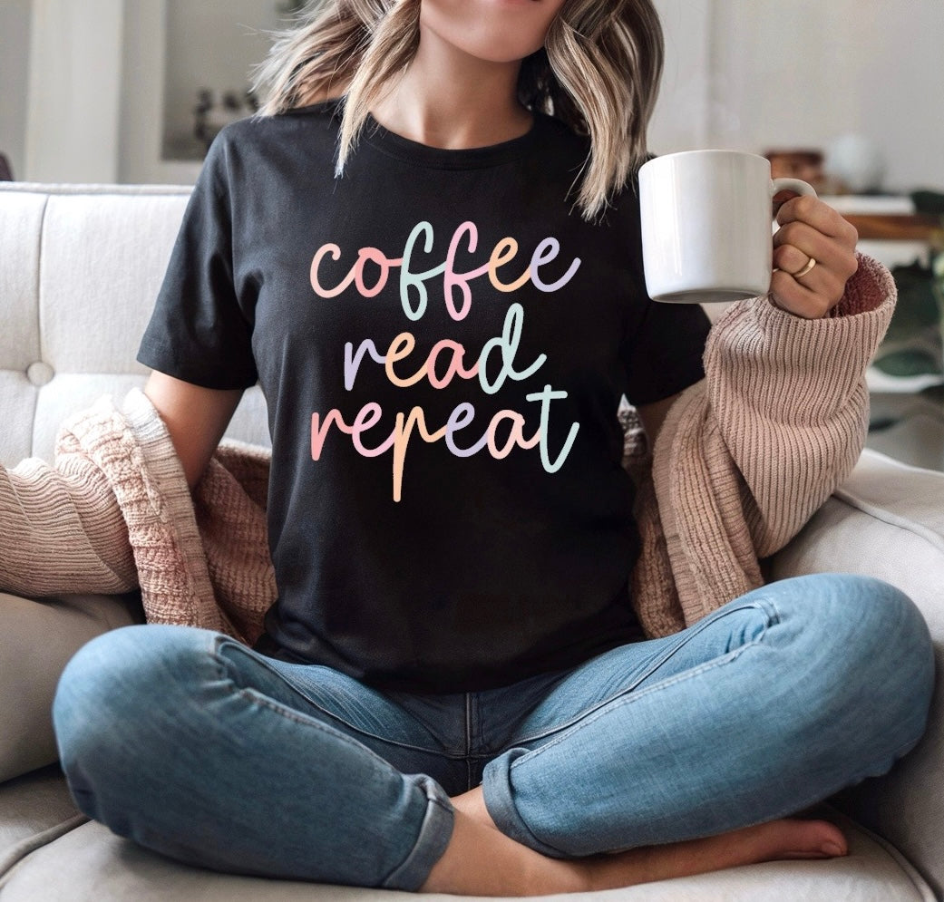 Coffee read repeat • large decal