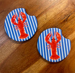 Lobster car coasters • set of 2
