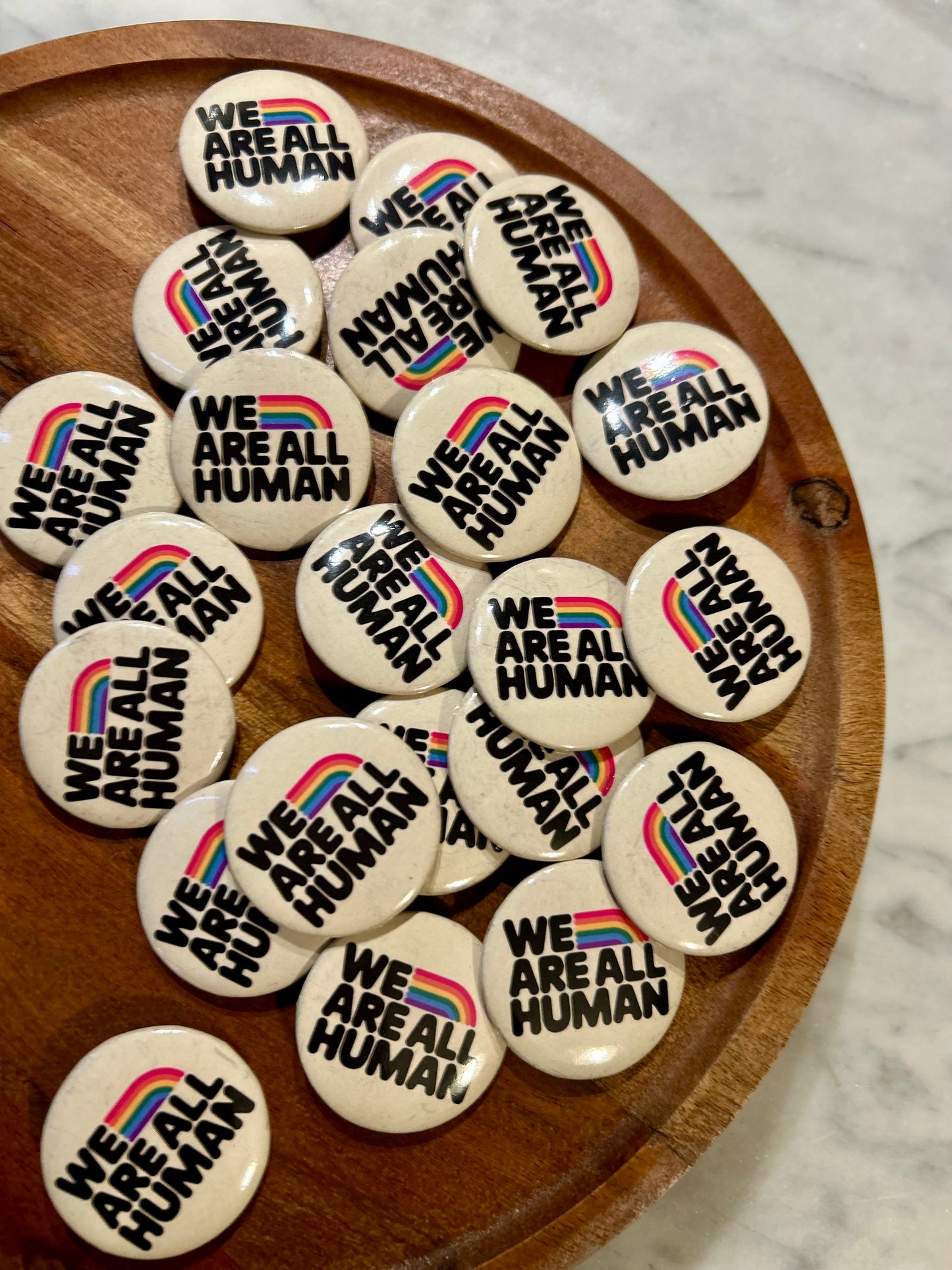 We are all human button