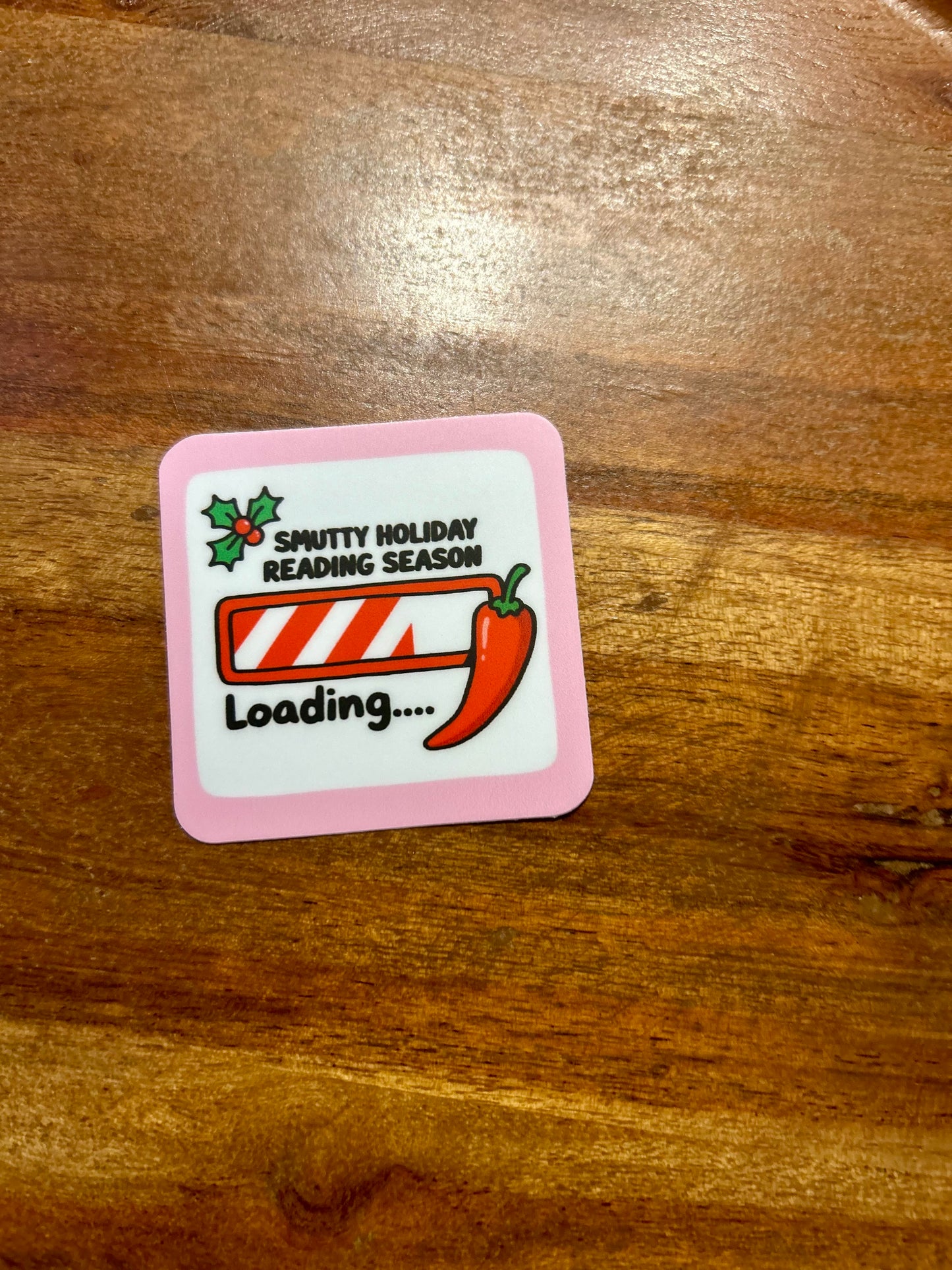 Smutty holiday reading season loading sticker