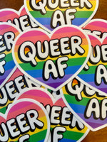 Imperfect - Queer AF heart sticker*