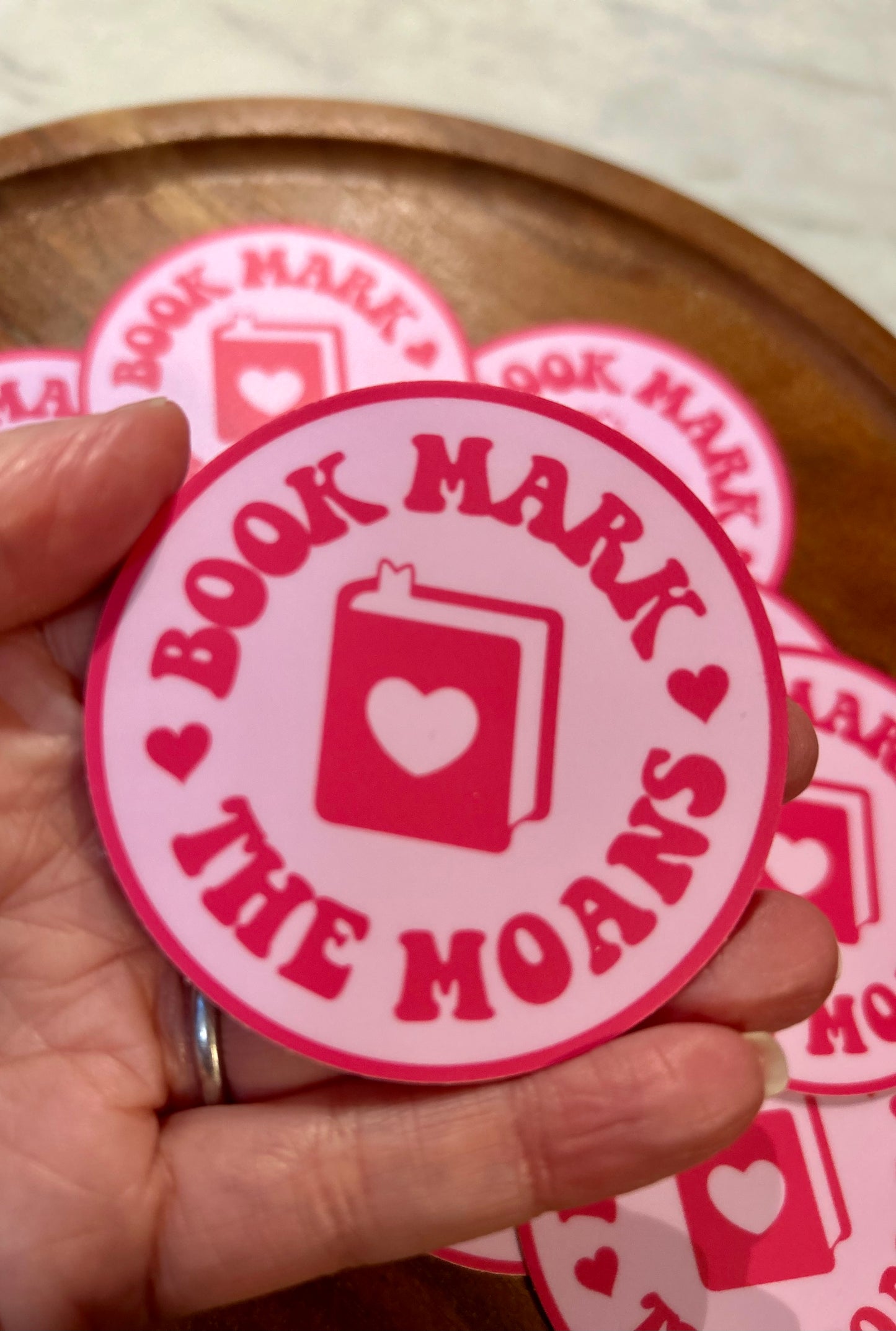 Book mark the moans sticker