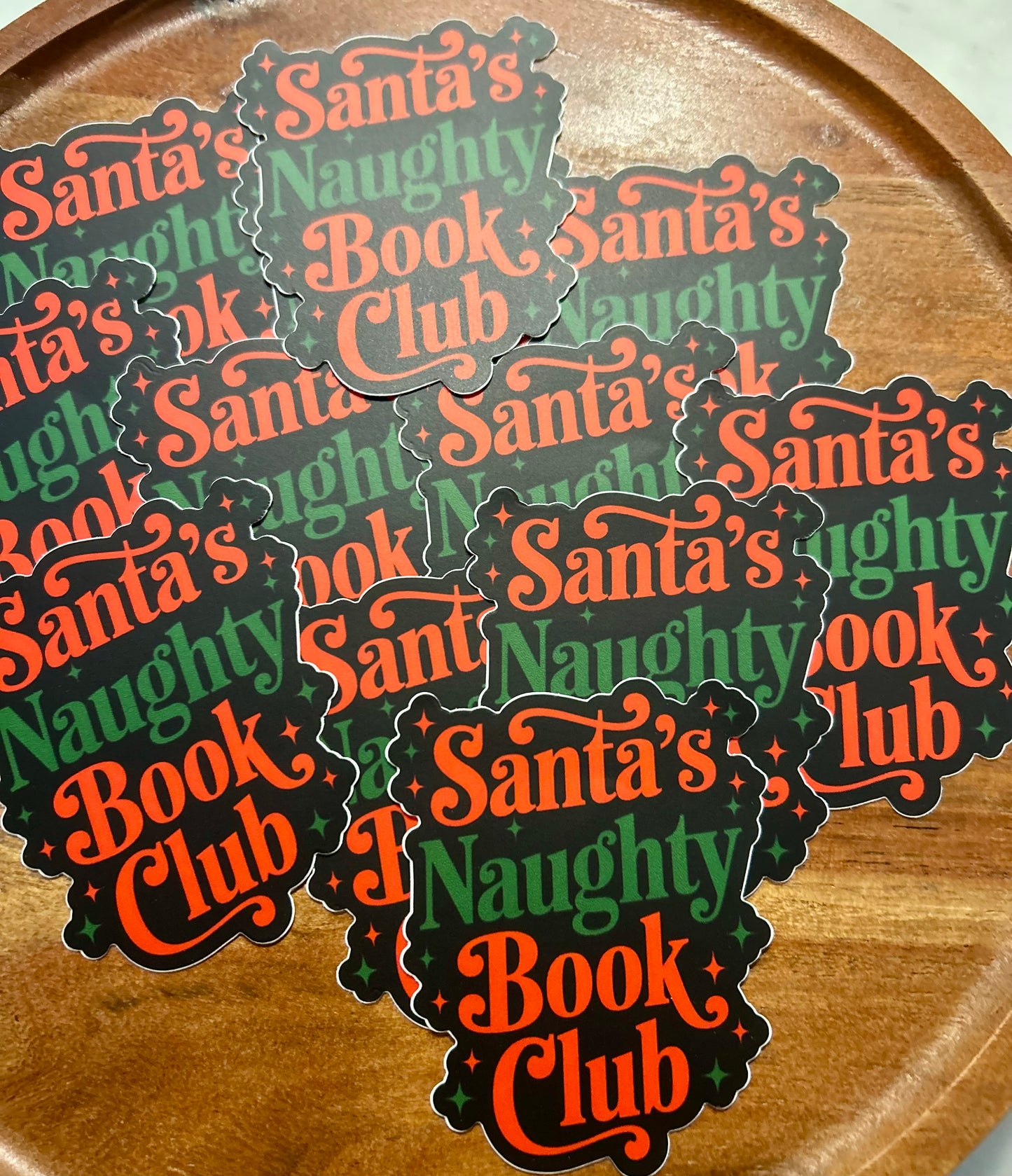 Santa’s naughty book club sticker