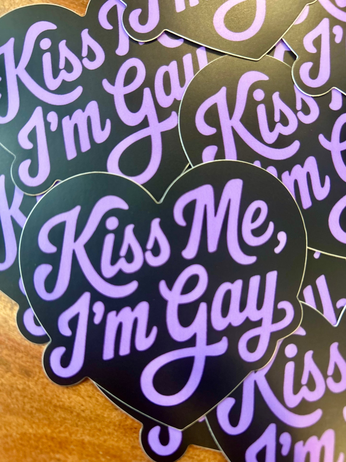 Kiss me I’m gay heart sticker