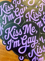 Kiss me I’m gay heart sticker