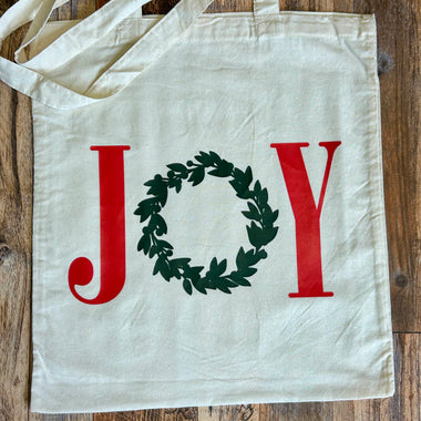 Joy Wreath Tote Bag