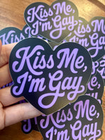Kiss me I’m gay heart sticker