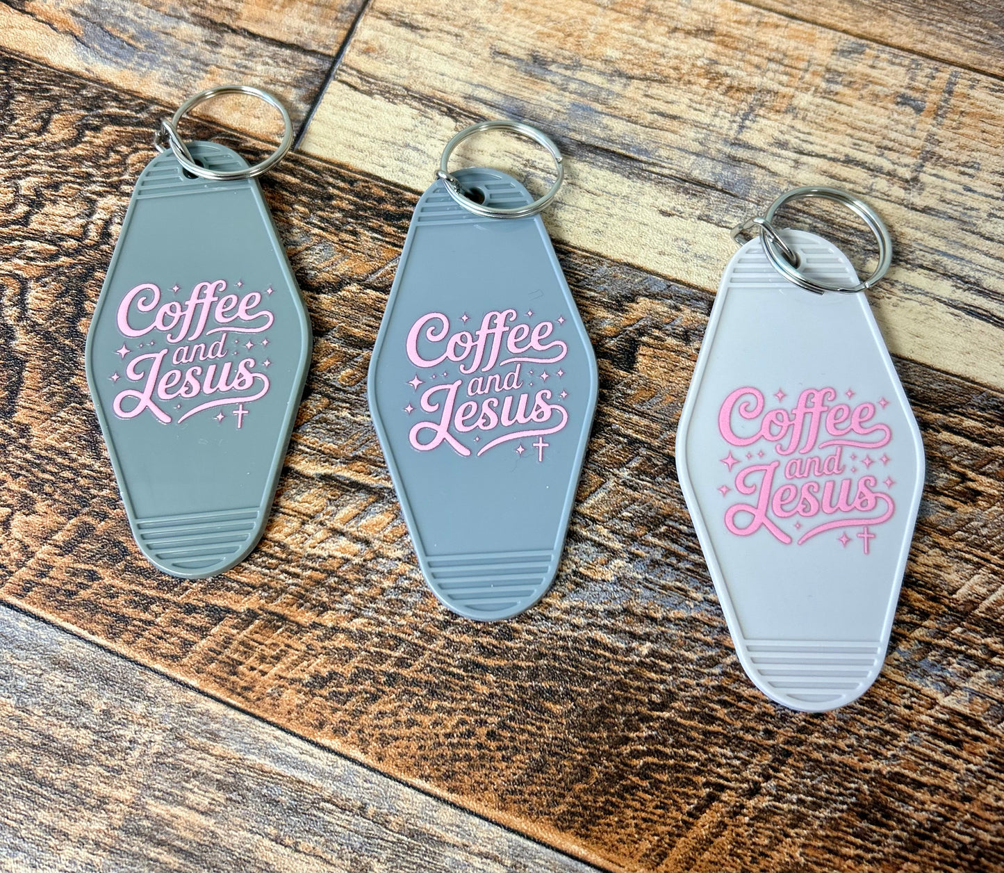 Coffee & Jesus keychain