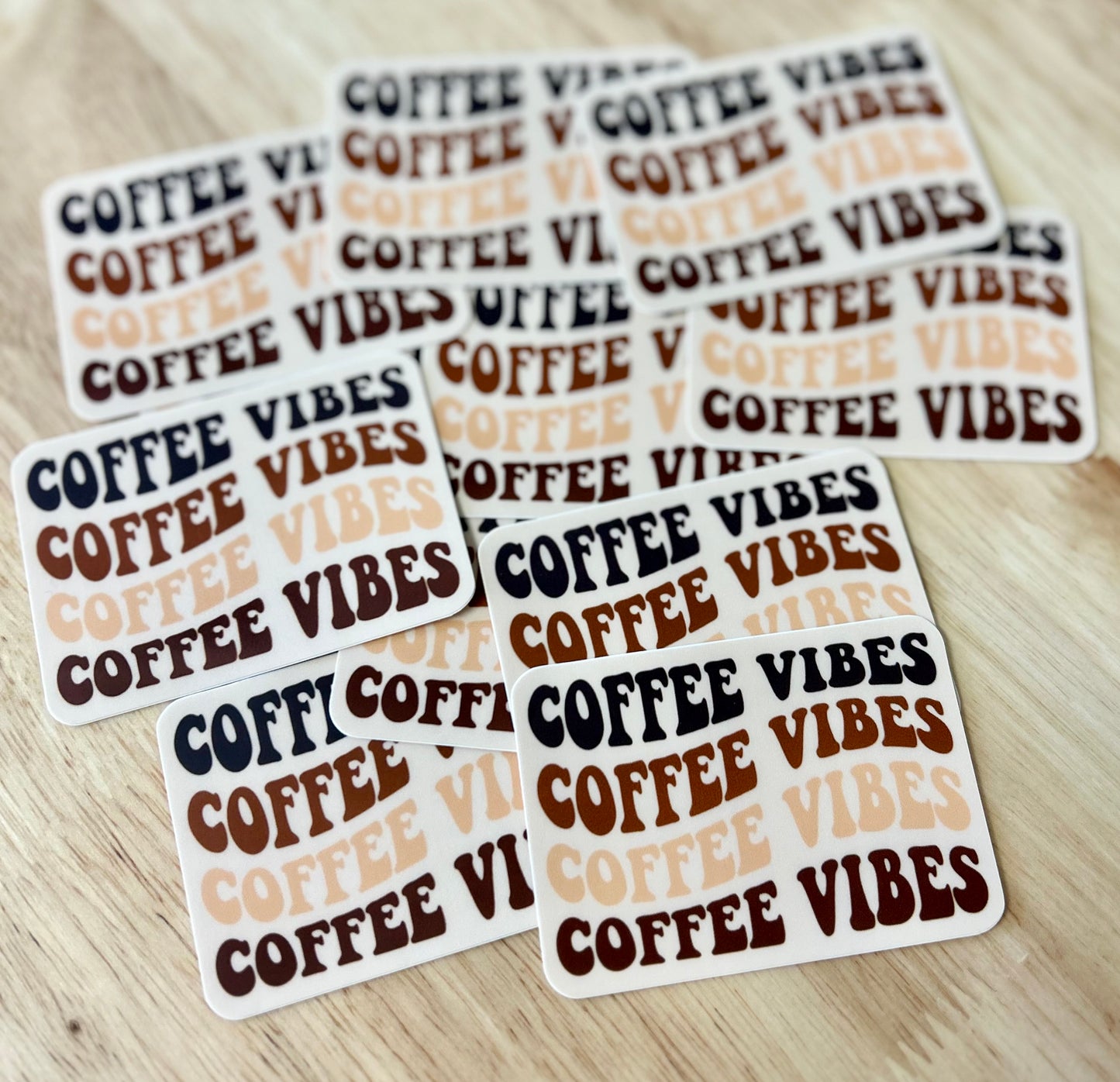 Coffee vibes sticker • cream