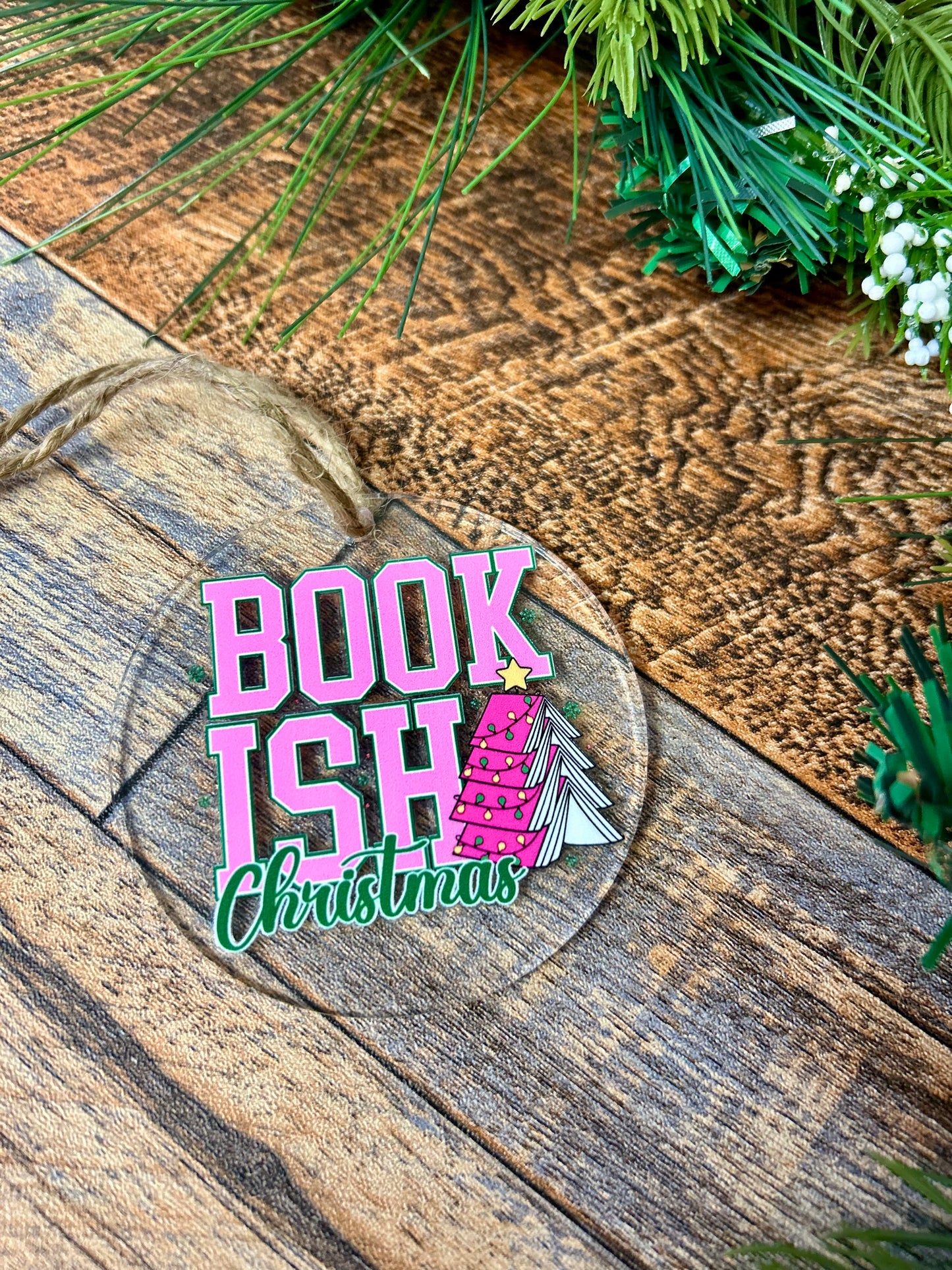 Bookish Christmas ornament