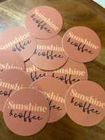 Sunshine & coffee sticker • rust