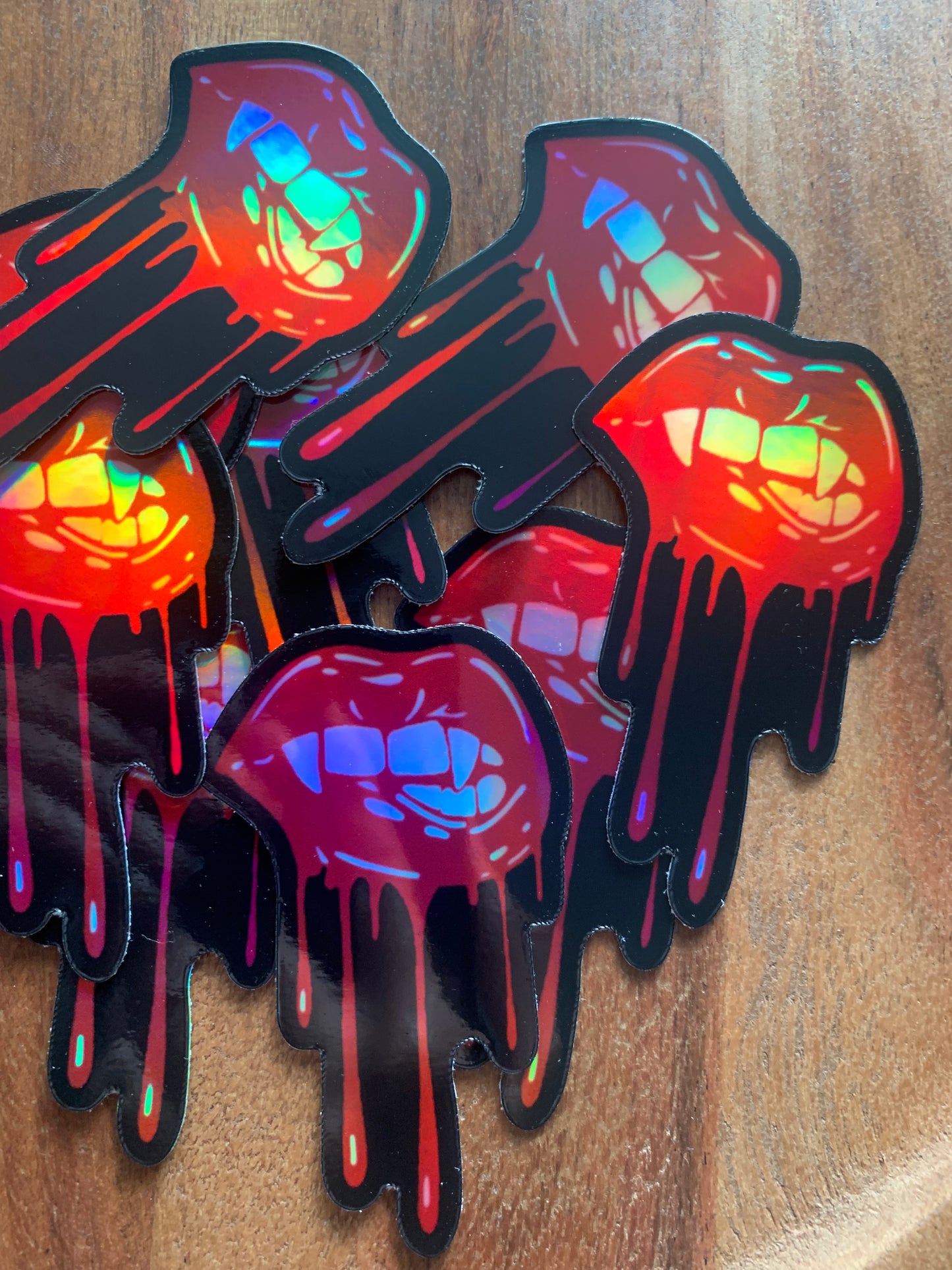 Bite Me holographic sticker