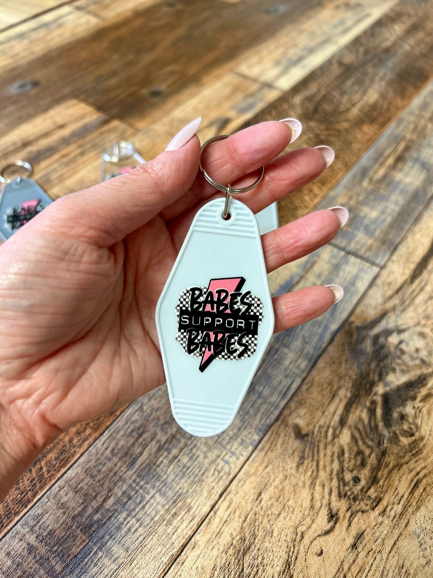 Babes support babes keychain