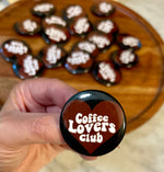 Coffee Lovers club button • black