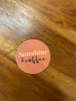 Sunshine & coffee sticker • rust