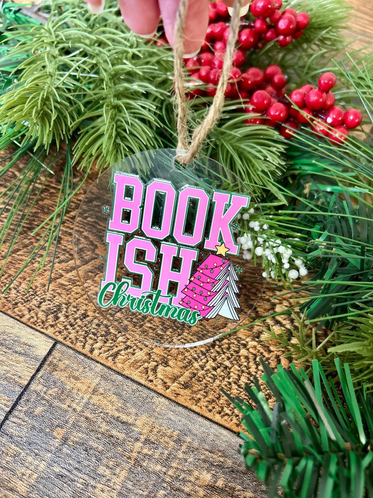Bookish Christmas ornament
