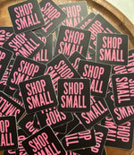 Shop Small pink sticker • distressed