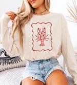 Lobster doodle long sleeve t-shirt • comfort colors