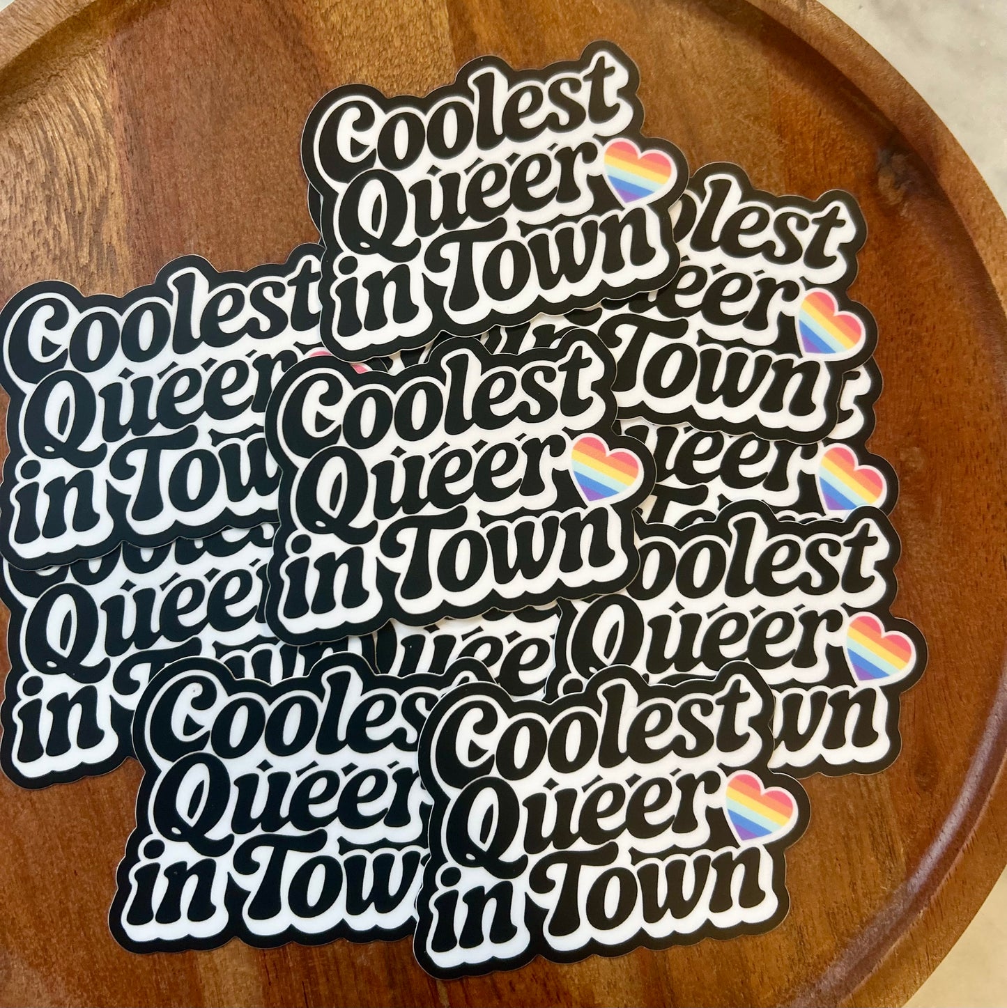 Coolest Queer in town sticker