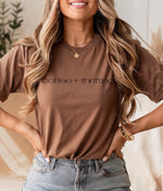 Coffee + thrifting t-shirt