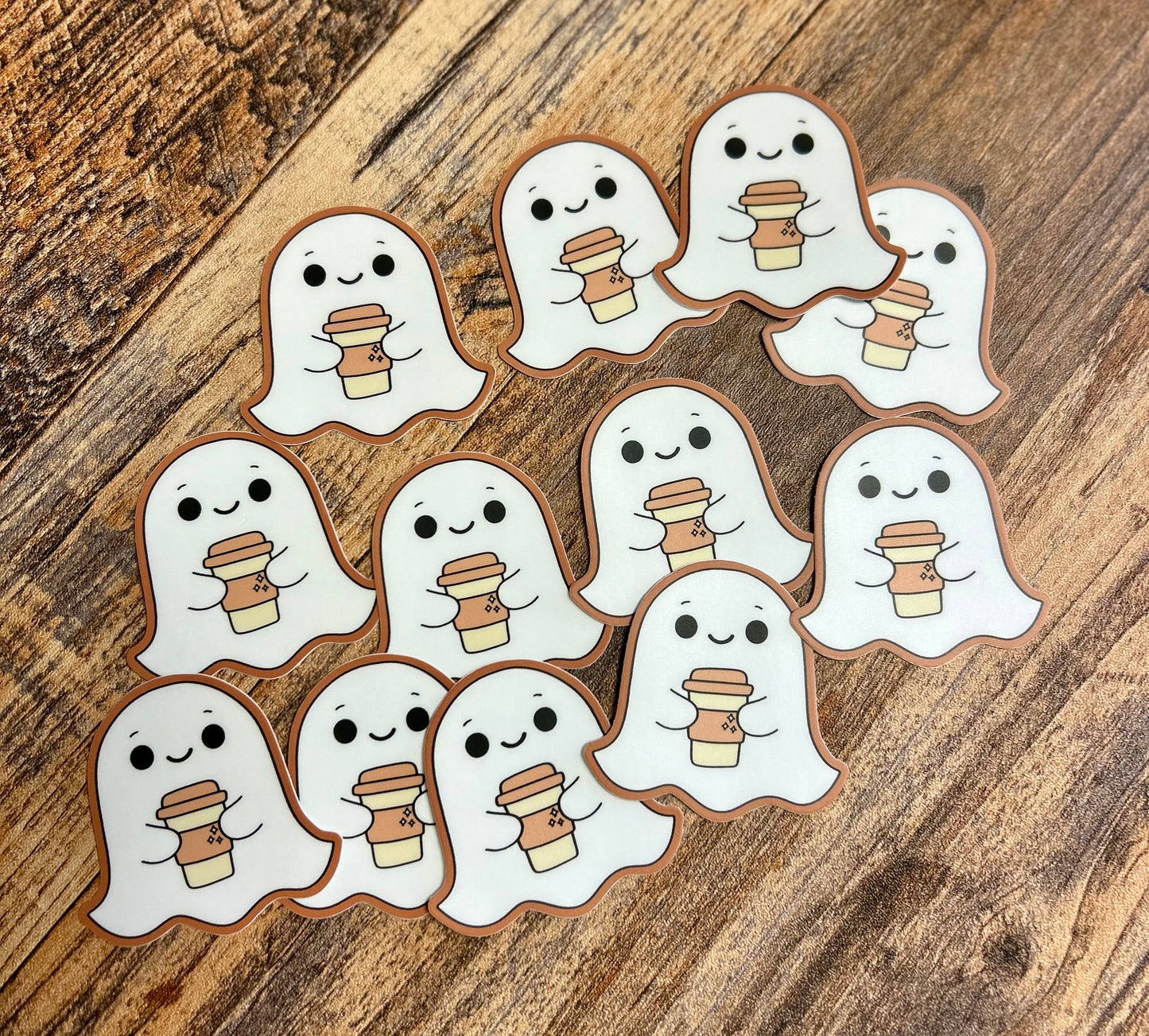 Ghostie latte sticker