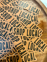 Shop Local Sticker • toasty brown