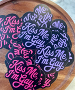 Kiss me I’m gay heart sticker