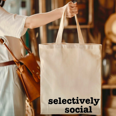 Selectively Social tote bag