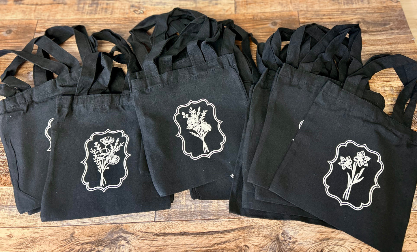 8” Wildflower - small tote bag