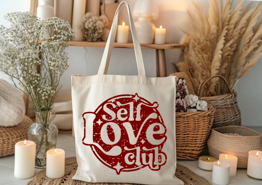 Self Love Club Tote Bag • vintage style