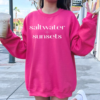 Saltwater + sunsets • bold sweatshirt
