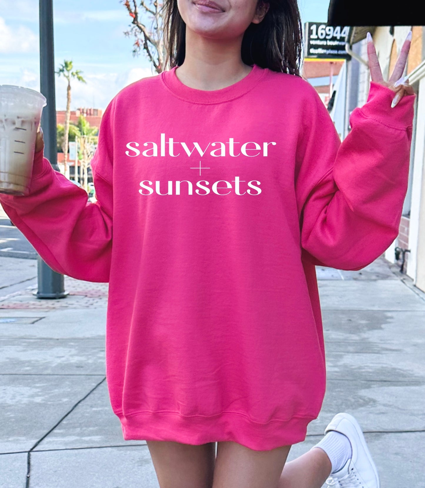 Saltwater + sunsets • bold sweatshirt