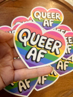Imperfect - Queer AF heart sticker*