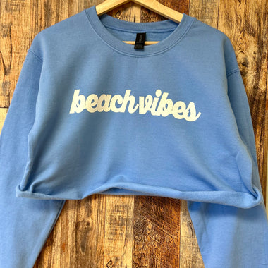 Beach vibes sweatshirt • cropped
