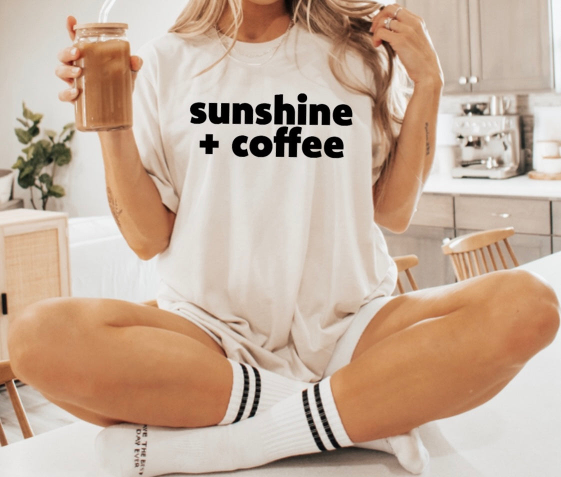 Sunshine + coffee t-shirt
