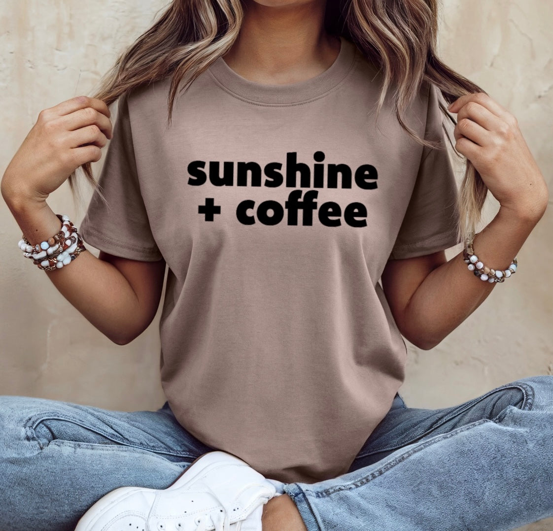 Sunshine + coffee t-shirt