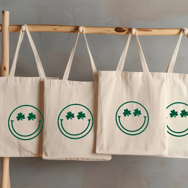 8” Smile Shamrocks - small tote bag