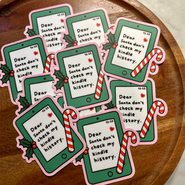 Dear Santa don’t check my kindle history sticker
