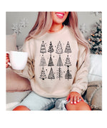 Christmas tree doodles • black