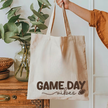 Game Day vibes tote bag