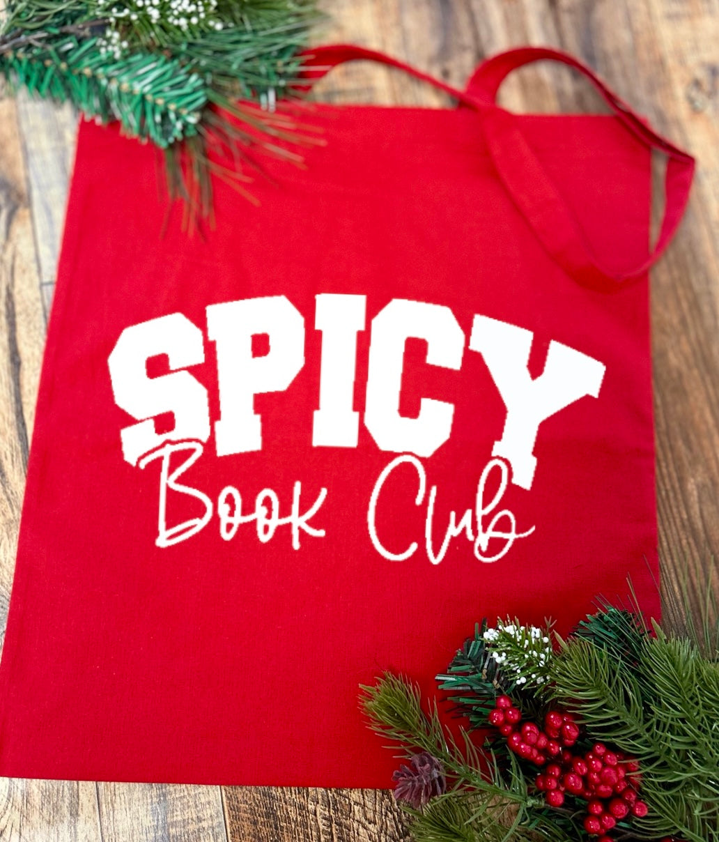Spicy book club Tote Bag • red