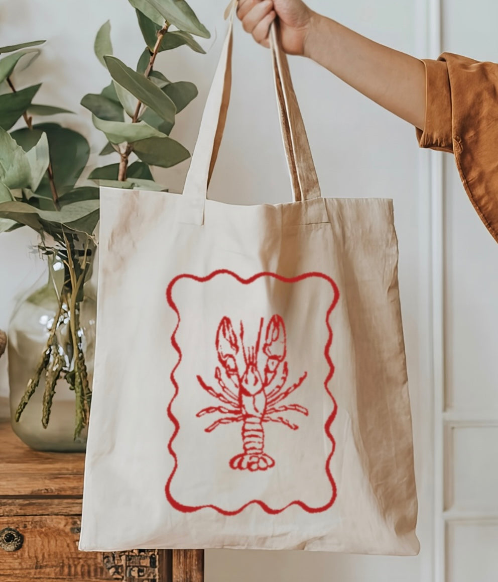 Lobster doodle Tote Bag