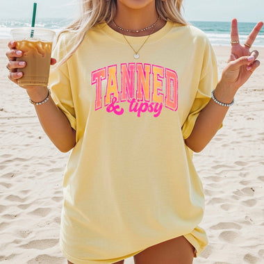Tanned & Tipsy t-shirt • Comfort Colors