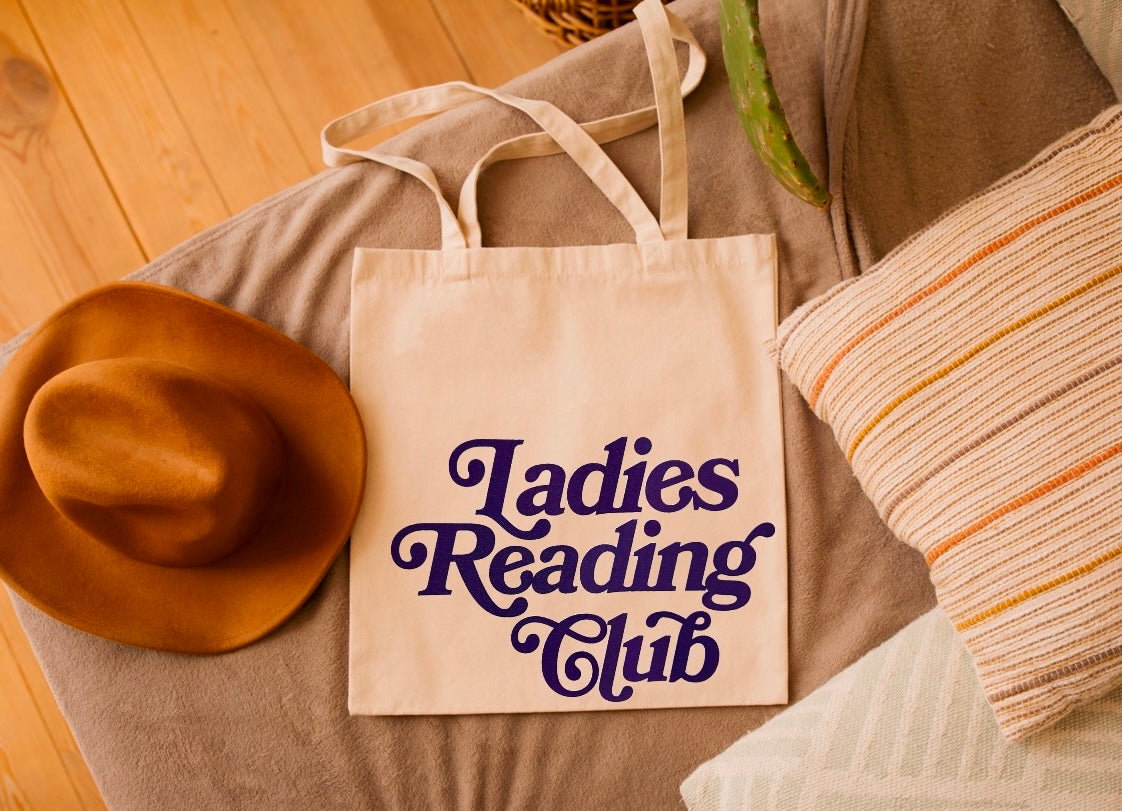 Ladies reading club tote bag