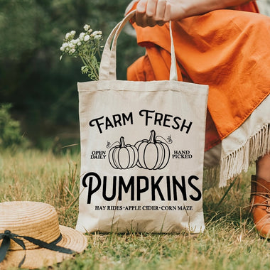 Farm Fresh Pumpkins tote bag