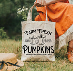 Farm Fresh Pumpkins tote bag