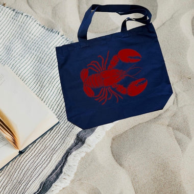 Large lobster beach Tote Bag